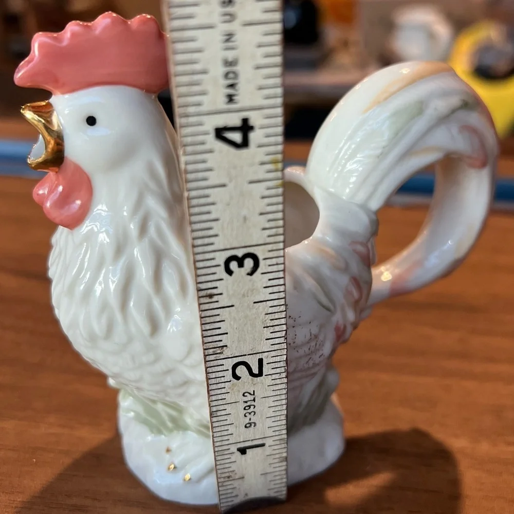 Lenox Rise ‘n’ Shine Rooster Creamer  Fine Ivory China 24K Gold Accents VTG